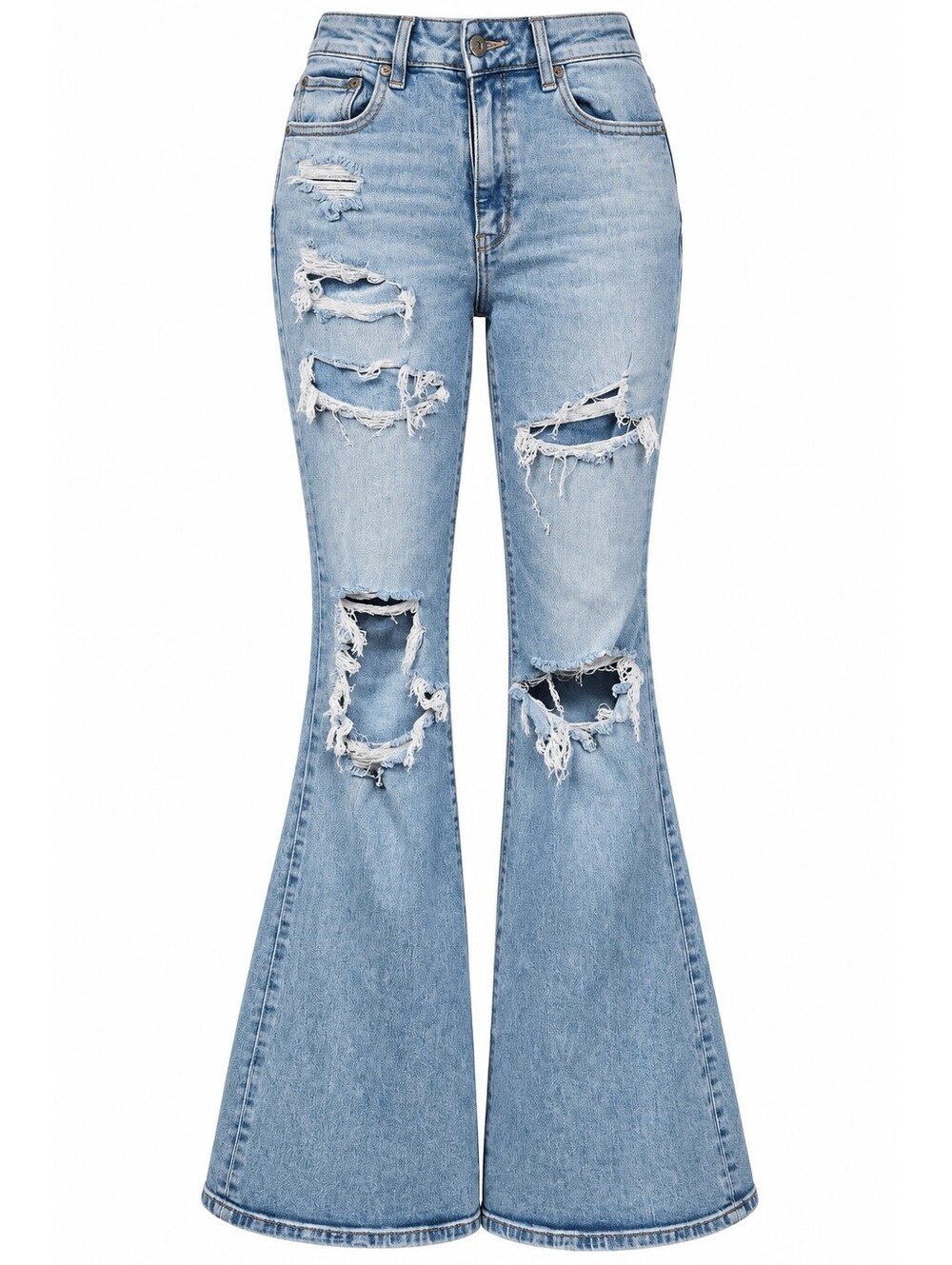 American Eagle Women’s Size 2 Next Level Stretch Distressed Super Flare Jean Y2K